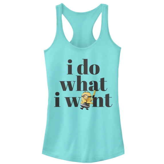 Junior's Despicable Me 3 Minion Do What I Want Racerback Tank Top Cancun Medium