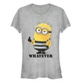 thumbnail image 1 of Junior's Despicable Me 3 Minion Whatever Prisoner  Graphic Tee Athletic Heather 2X Large, 1 of 2