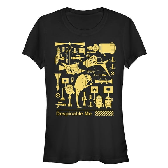 Junior's Despicable Me 3 Minion Worker Strike Graphic Tee Black Large