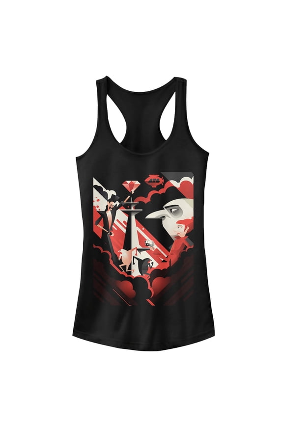 Junior's Despicable Me 3 Modern Jewel Heist Racerback Tank Top Black Medium