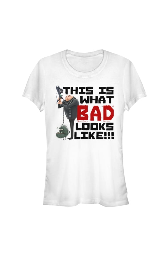 Junior's Despicable Me Gru Bad  Graphic Tee White Medium
