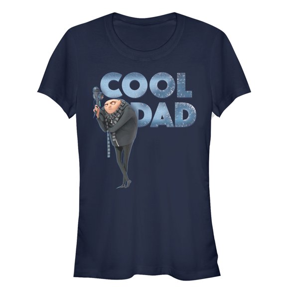 Junior's Despicable Me Gru Cool Dad  Graphic Tee Navy Blue Medium