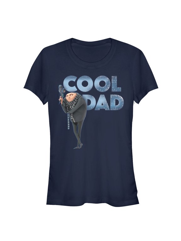 Junior's Despicable Me Gru Cool Dad Graphic Tee Navy Blue Medium