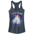 thumbnail image 1 of Junior's Despicable Me Love Fluffy Unicorns  Racerback Tank Top Indigo Large, 1 of 3