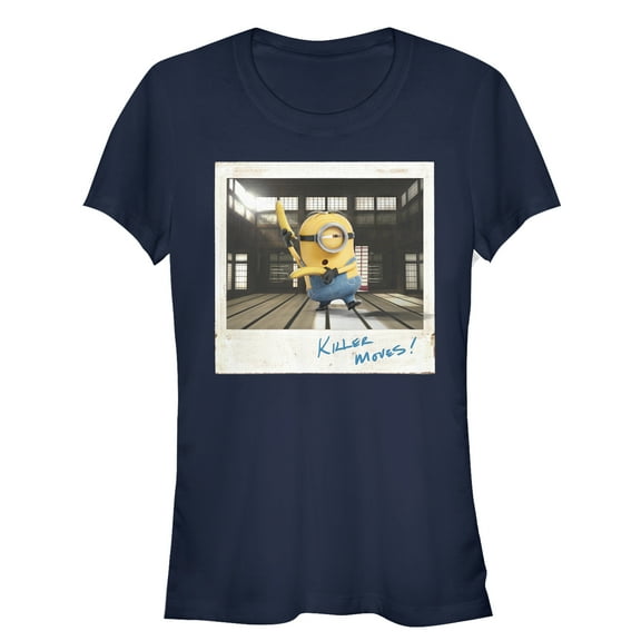 Junior's Despicable Me Minion Karate  Graphic Tee Navy Blue X Large