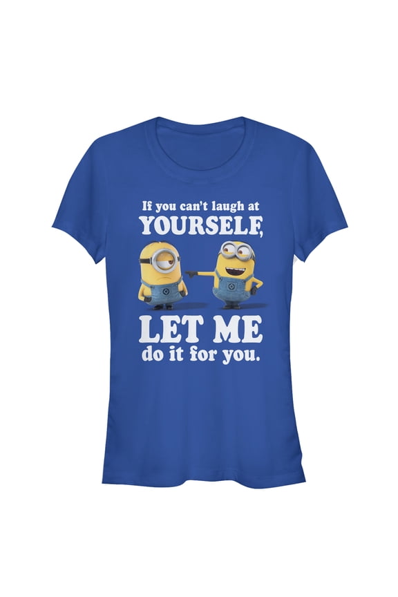 Junior's Despicable Me Minion Laugh At You Graphic Tee Royal Blue Medium
