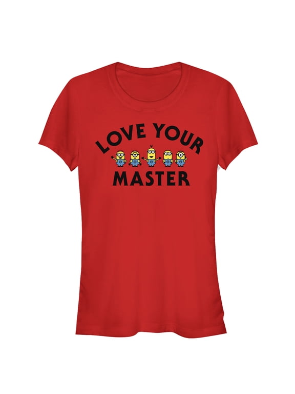 Junior's Despicable Me Minion Love Master Graphic Tee Red Large