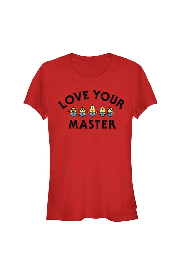 Junior's Despicable Me Minion Love Master Graphic Tee Red Small