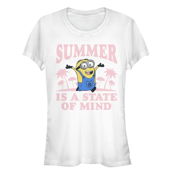 Junior's Despicable Me Minion Summer State of Mind Graphic Tee White X Large