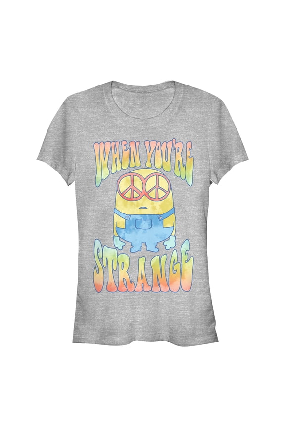 Junior's Despicable Me Minion Tie-Dye Strange  Graphic Tee Athletic Heather Small