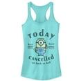 thumbnail image 1 of Junior's Despicable Me Minion Today Cancelled  Racerback Tank Top Cancun Large, 1 of 3