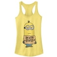 thumbnail image 1 of Junior's Despicable Me Minion With Stupid  Racerback Tank Top Banana Medium, 1 of 3