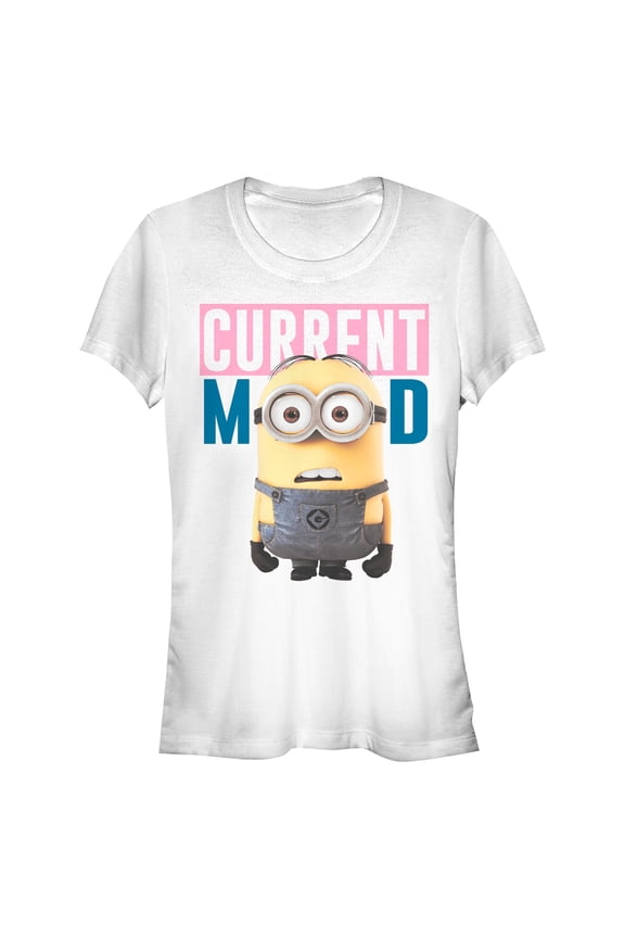 Junior's Despicable Me Minions Current Mood Graphic Tee White Medium