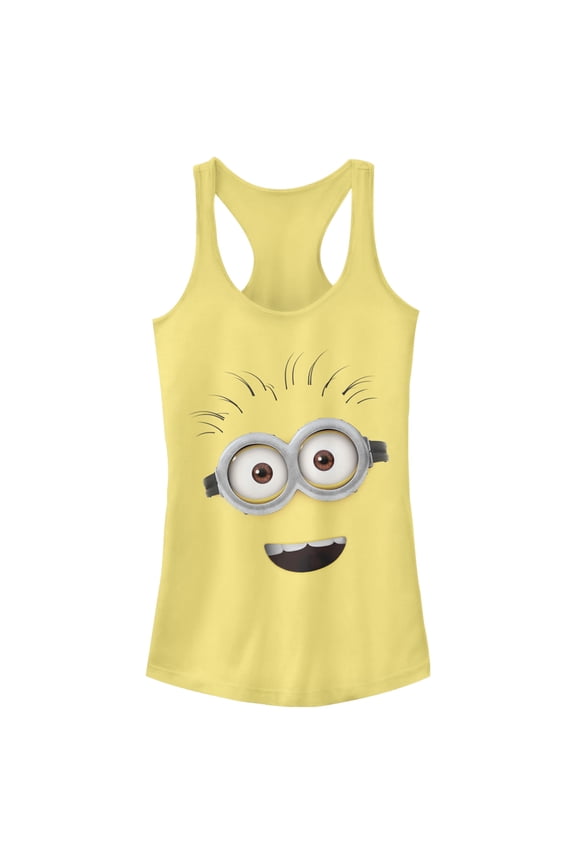 Junior's Despicable Me Minions Phil Big Face Racerback Tank Top Banana X Small
