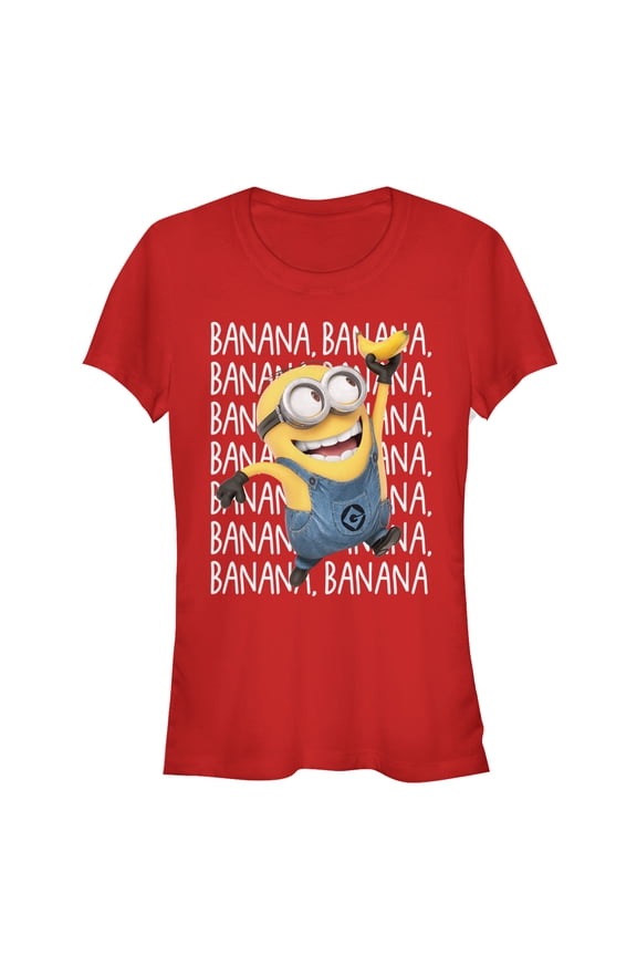 Junior's Despicable Me Minions Repeat Graphic Tee Red X Large