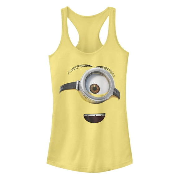 Junior's Despicable Me One Eyed Minion Costume  Racerback Tank Top