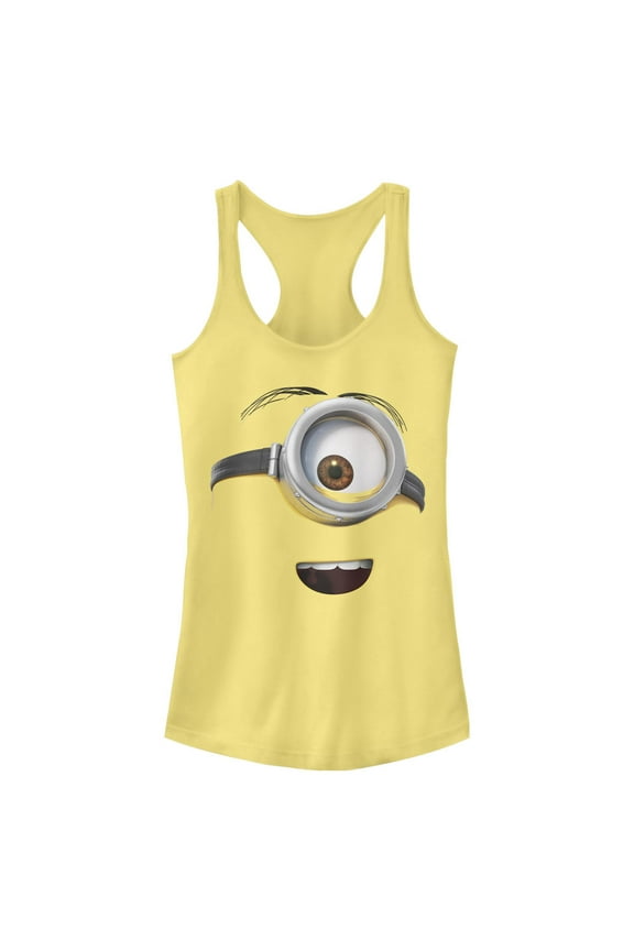 Junior's Despicable Me One Eyed Minion Costume Racerback Tank Top