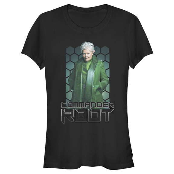Junior's Disney Artemis Fowl Commander Root Portrait  Graphic Tee Black X Large