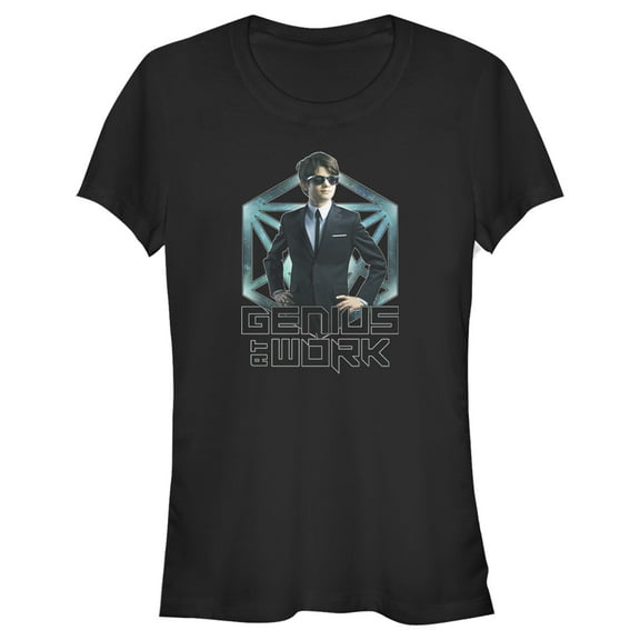 Junior's Disney Artemis Fowl Genius At Work Graphic Tee Black Medium