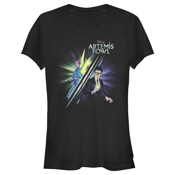 Junior's Disney Artemis Fowl Holly Divide Graphic Tee Black Large