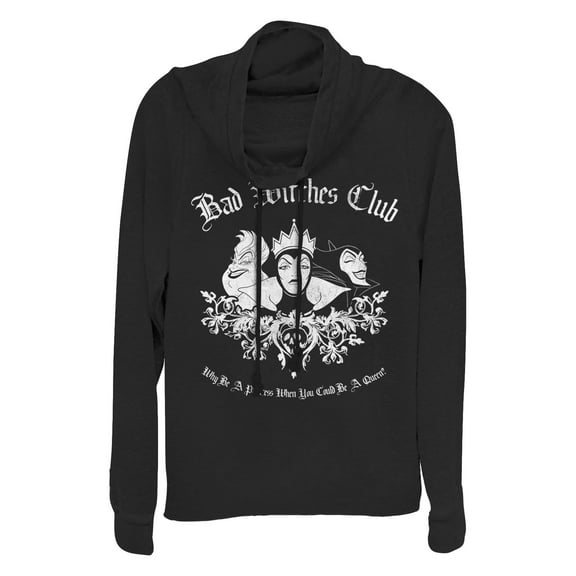 Junior's Disney Bad Witches Club Cowl Neck Sweatshirt