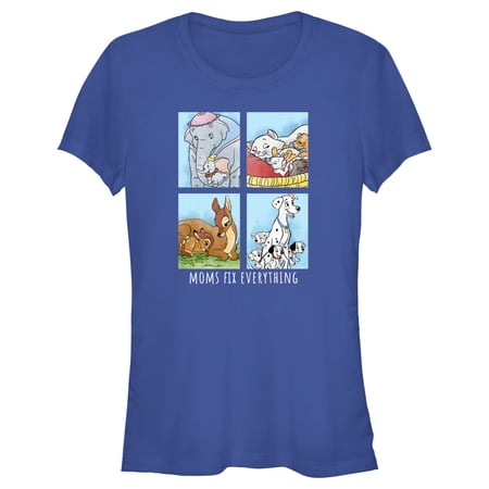 Junior's Disney Moms Fix Everything Graphic Tee Royal Blue 2X Large