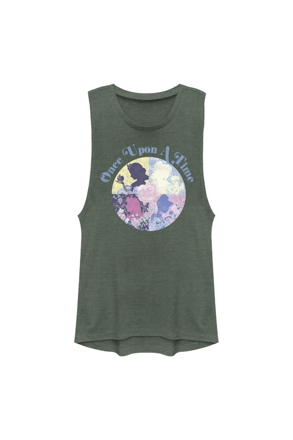 Junior's Disney Once Upon a Time Princess Profile  Festival Muscle Graphic T-Shirt