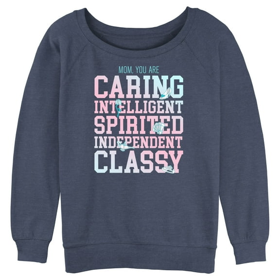 Junior's Disney Princess Mom You Are Everything Sweatshirt Blue Heather Large
