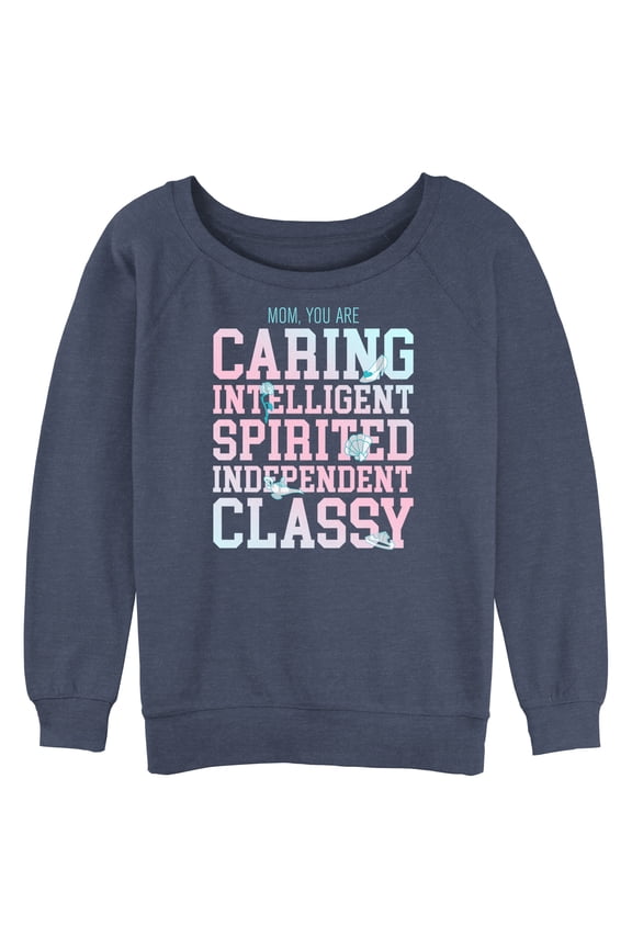 Junior's Disney Princess Mom You Are Everything Sweatshirt Blue Heather Medium