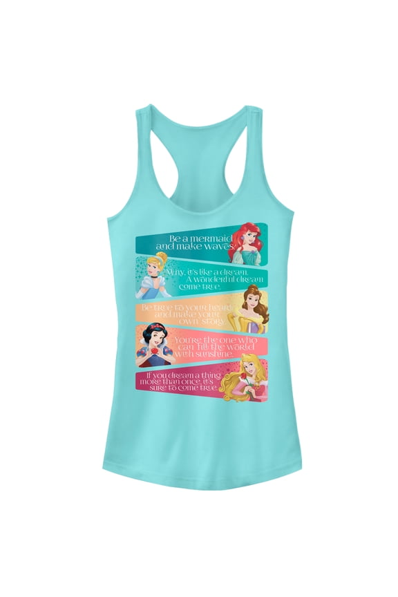 Junior's Disney Princesses Advice Racerback Tank Top Cancun X Small