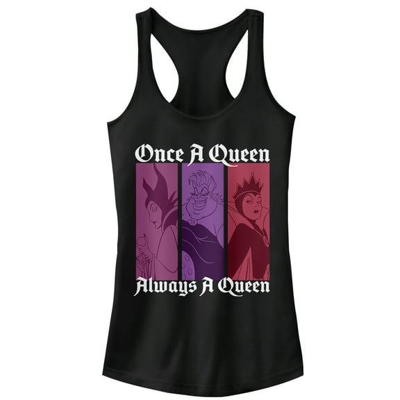 Junior's Disney Princesses Always a Queen  Racerback Tank Top Black 2X Large