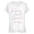 thumbnail image 1 of Junior's Disney Princesses Vintage Collage Graphic Tee White Small, 1 of 2