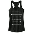 thumbnail image 1 of Junior's Disney Princesses Famous Taglines  Racerback Tank Top Black X Small, 1 of 4