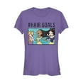 thumbnail image 1 of Junior's Disney Princesses #Hair Goals Cartoon  Graphic Tee Purple Small, 1 of 2