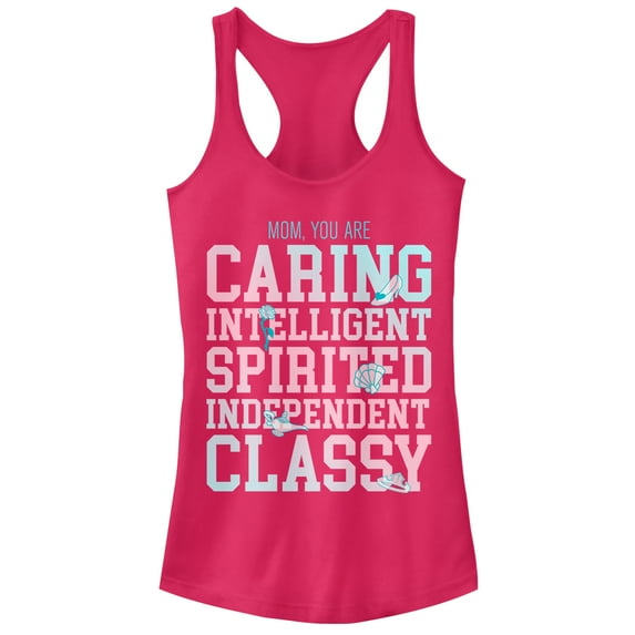 Junior's Disney Princesses Mom You Are Everything Racerback Tank Top Dark Pink X Large