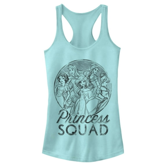 Junior's Disney Princesses Squad Racerback Tank Top Cancun X Large