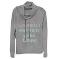 thumbnail image 1 of Junior's Disney Princesses Symbols  Cowl Neck Sweatshirt Gray Heather Medium, 1 of 3