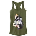thumbnail image 1 of Junior's Disney Princesses Wicked Witch Profiles  Racerback Tank Top Military Green Small, 1 of 3