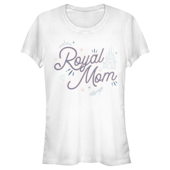 Junior's Disney Royal Mom  Graphic Tee White 2X Large