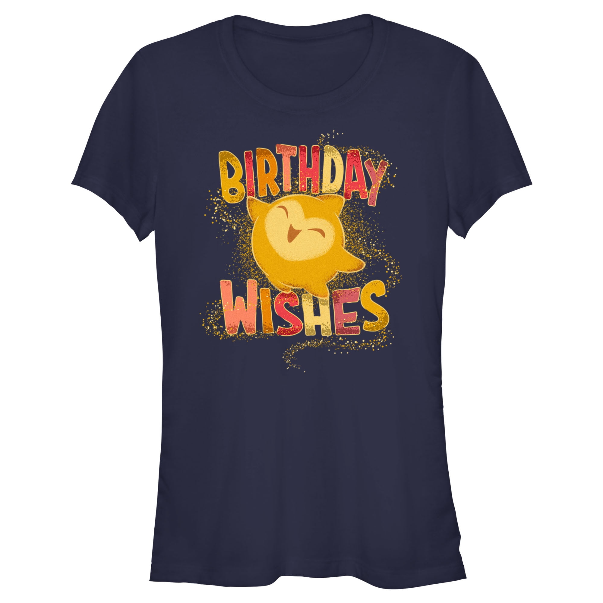 Junior's Disney Wish Star Birthday Wishes T-Shirt - Navy Blue - Medium ...
