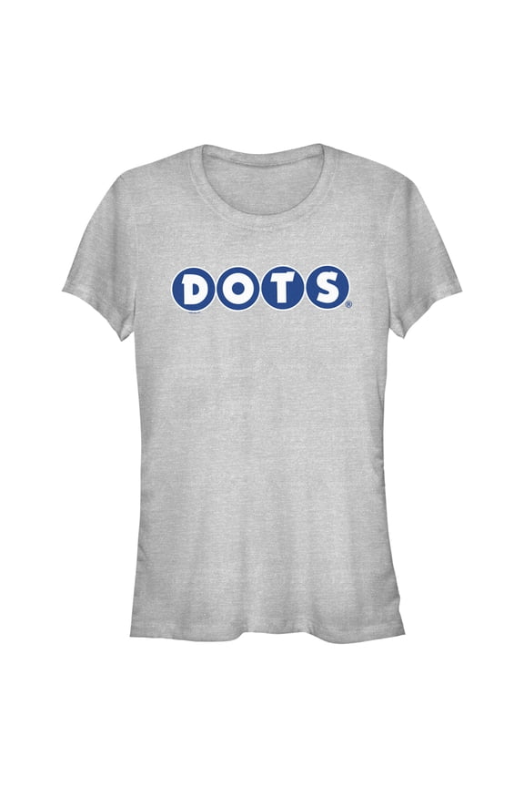 Junior's Dots Classic Logo Graphic Tee Athletic Heather Medium