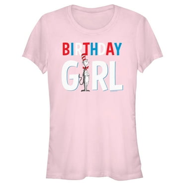 Junior's Dr. Seuss Cat in the Hat Birthday Girl  Graphic T-Shirt