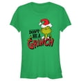 thumbnail image 1 of Junior's Dr. Seuss Christmas Don't Be a Grinch Graphic T-Shirt, 1 of 3