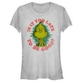 thumbnail image 1 of Junior's Dr. Seuss Christmas Grinch Is it too Late Graphic T-Shirt, 1 of 3