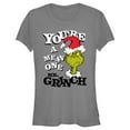thumbnail image 1 of Junior's Dr. Seuss Christmas Grinch You're a Mean One Portrait  Graphic T-Shirt, 1 of 3