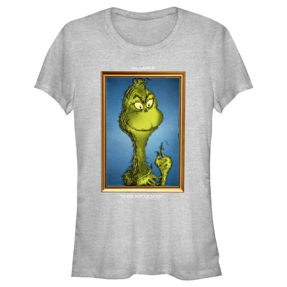 Junior's Dr. Seuss Framed Grinch Painting Graphic T-Shirt
