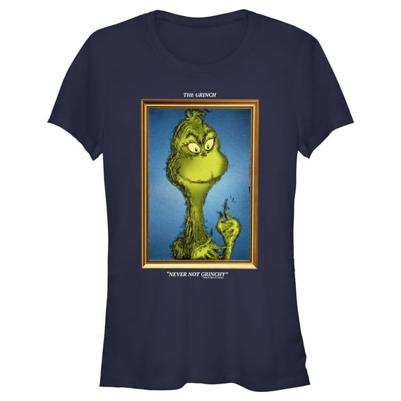 Junior's Dr. Seuss Framed Grinch Painting Graphic T-Shirt