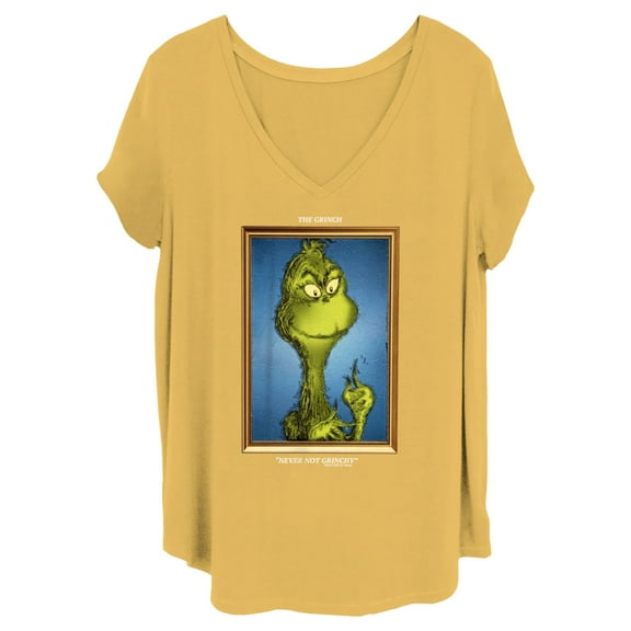 Junior's Dr. Seuss Framed Grinch Painting  Graphic T-Shirt