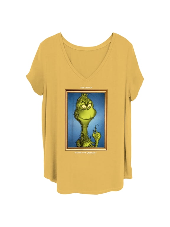 Junior's Dr. Seuss Framed Grinch Painting Graphic T-Shirt