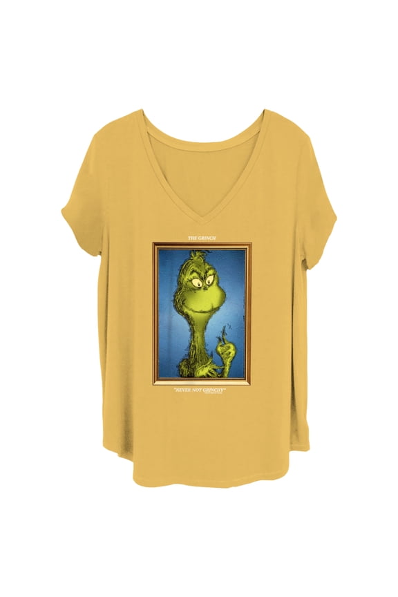 Junior's Dr. Seuss Framed Grinch Painting Graphic T-Shirt